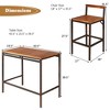 Costway 3 PCS Patio Rattan Wicker Bar wood Table Chair Outdoor - 3 of 4