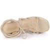 Allegra K Women's Square Toe Lace Up Platform Espadrilles Wedge Heel Sandals - 4 of 4