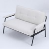 TUYOHW 53-inch Lightweight Corduroy Loveseat,Metal Frame 2-Seater Sofa with Button Tufted Back,Sturdy Compact Couch for Small Spaces - 4 of 4