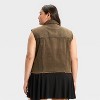 Women's Denim Oversized Trucker Vest - Wild Fable™ - 2 of 3