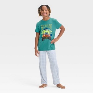 Boys' 3pc Printed Short Sleeve Pajama Set - Cat & Jack™ - 1 of 4