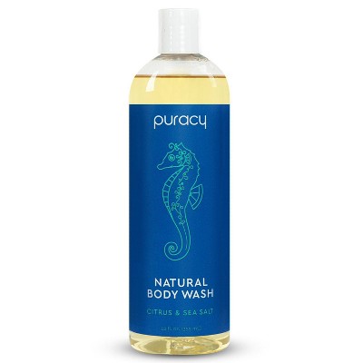 Puracy Natural Body Wash Shower Gel - Citrus & Sea Salt - 12 fl oz