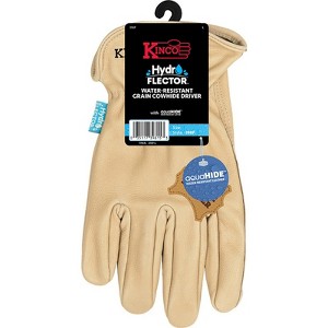 Kinco Hydroflector Men's Indoor/Outdoor Premium Grain Driver Gloves Tan L 1 pair - 1 of 1