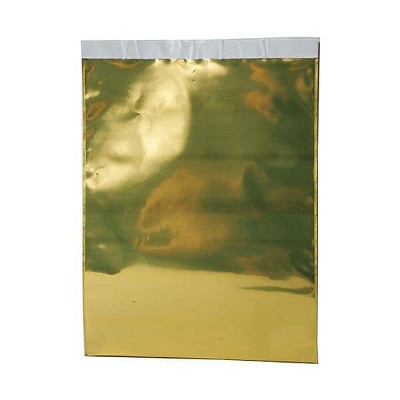 JAM Paper 9 x 12 Open End Foil Envelopes with Self-Adhesive Closure Gold 1323291