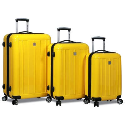 Yellow store suitcase set