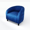 Accent Chair Velvet Club Chair Comfy Armrest Upholstered Barrel Chair with Soft Padded Seat for Living Room Bedroom Study Waiting Room - 4 of 4