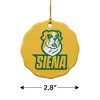 Siena College Primary Logo Porcelain Scalloped Holiday Christmas Tree Ornament  2.8" (7.1 cm) - 3 of 4