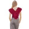 Women's BACK TIE ORGANZA SLEEVE KNIT TOP - Strut & Bolt - 3 of 3