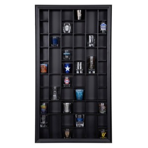 Gallery Solutions 52 Opening Shot Glass Case Display Boxes Black - 1 of 4