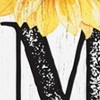 HomeRoots 36" White Black And Yellow Solid Wood Sunflowers Home Sweet Home Porch Sign - 4 of 4