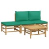 VidaXL 2 Piece Patio Lounge Set with Cushions Poly Rattan Gray - 3 of 4