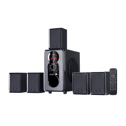 beFree Sound 5.1 Channel Bluetooth Surround Sound Speaker System in Black