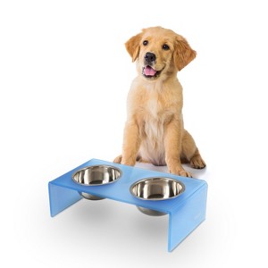 THE LICKER STORE Keaton Modern Acrylic Rectangular Elevated Pet Feeder - 1 of 4