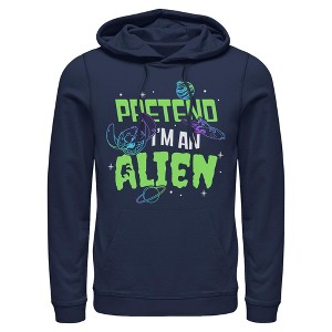 Mens Lilo & Stitch Pretend I'm An Alien Lightweight Hoodie - 1 of 4