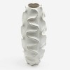 NicBex Handcrafted Wooden Flower Vase, Minimalist Modern Home Decoration, Small Vases for Table Shelf Bookshelf Entryway, White - 4 of 4