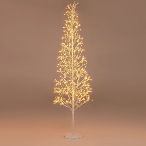 Costway 6 FT Lighted Birch Tree with 320 White Light LED Lights Weighted Base for Christmas - 1 of 4