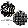 Big Dot of Happiness Adult 60th Birthday - Gold - Birthday Party Round Table Decorations - Paper Chargers - Place Setting For 12 - 3 of 4