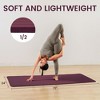 Fitvids 1/2-Inch Thick High Density Foam Exercise Yoga Mat with Carrying Strap, For Cushioning The Body Against Hard Floors, Deep Wine - 2 of 4