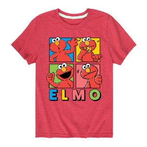 Boys' - Sesame Street - Elmo Faces Short Sleeve Graphic T-Shirt - 1 of 4