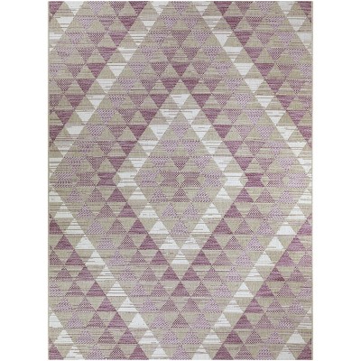 5'x7' Diamond Geo Outdoor Rug Berry - Project 62™