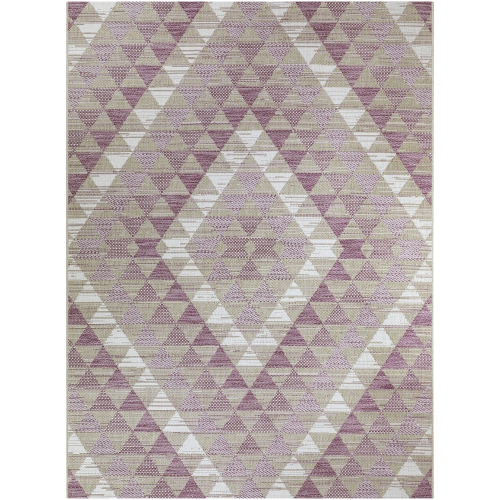  Diamond Geo Outdoor Rug Berry