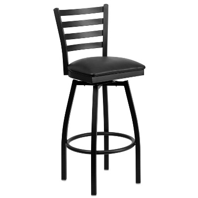 Ladder Barstool Seat Black - Riverstone Furniture Collection