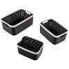 Advantus Open Lid Storage Bin Black/White 3/Pack (39220)  - 2 of 4