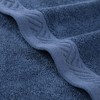Basketweave Luxury Cotton Solid 3 Piece Assorted Towel Set by Blue Nile Mills - 4 of 4