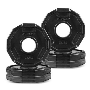 CAP Barbell 2.5lbs 2" Olympic Pro Rubber Coated Cast Iron Plate 6pc - Black - 1 of 4