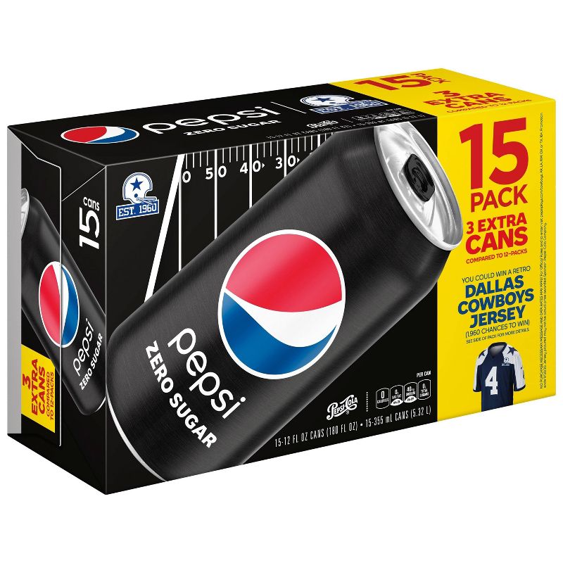 Pepsi Zero - 15pk/12 fl oz Cans, 1 of 5