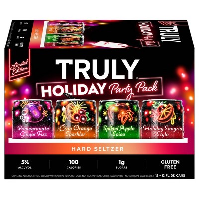 Truly Hard Seltzer Holiday Variety Pack - 12pk/12 fl oz Slim Cans