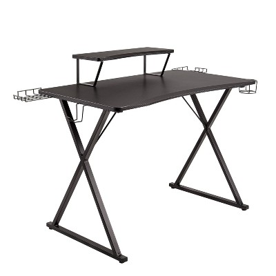 41.7"x23.3" Airlift Gaming E Sports Computer Desk Black - Seville Classics