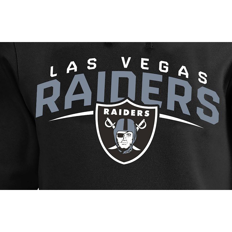 NFL Las Vegas Raiders Men's Big & Tall Long Sleeve Core Fleece Hooded Sweatshirt, 3 of 4