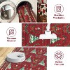 Christmas Runner Rug, Non-Slip Washable Indoor Carpet with Tree and Snowflake Pattern, Stain Resistant Kitchen Floor Mat for Hallway - 4 of 4