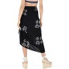 LA LEELA Women's Summer Bikini Wraps Beach Wrap Swimwear Sarong Cover up Skirt Bathing suit Swimsuit Pareo for Women One Size Black, Floral - 4 of 4