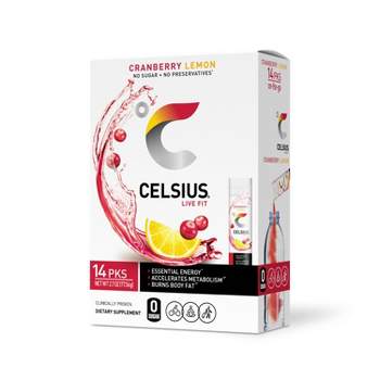 Celsius Cranberry Lemon Powder Sticks - 14pk