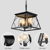 Farmhouse Chandelier With Adjustable Chains 4-Light Light Fixture For Kitchen Dining Room Living Room (15.7 "L x 15.7 "W x 20.3 "H) - 3 of 4