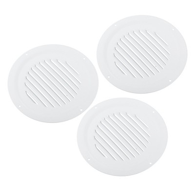 Unique Bargains Round Marine Boat Louvered Ventilation Vent White 6 inch 3 Pcs