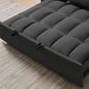 55 in. W Modern Velvet Convertible Sofa Bed with Adjustable Back, Storage Bag and Pillows for Living Room and Bedroom in White - 4 of 4