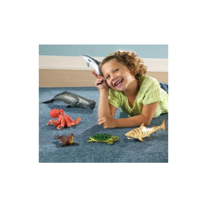 Learning Resources Jumbo Ocean Animals I Octopus, Whale, Shark, Sea Turtle, Seal, and Dolphin, 6 Animals, 6 of 8