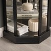 70" Corner Cabinet, Lighted Glass Display Cage with Tempered Glass Doors and 5 Adjustable Shelves, Bulb Inclued - 3 of 4