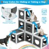 FURNIinspire Pet Crates and Houses Cat Crate Furniture Style Heavy duty Kennel Cage, Stylish Pet Crate, Multiple Functional Spaces, Grey, - 4 of 4