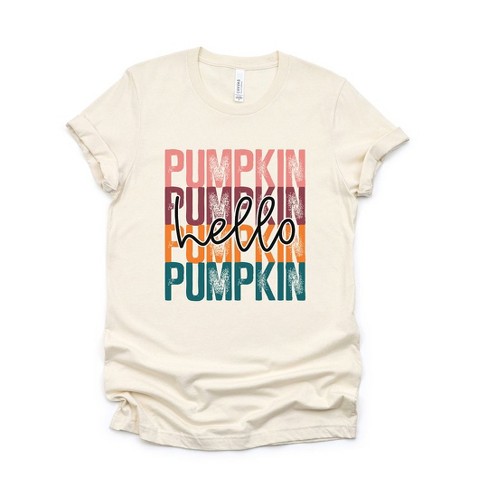 Simply Sage Market Women's Hello Pumpkin Stacked Short Sleeve Graphic Tee - image 1 of 4