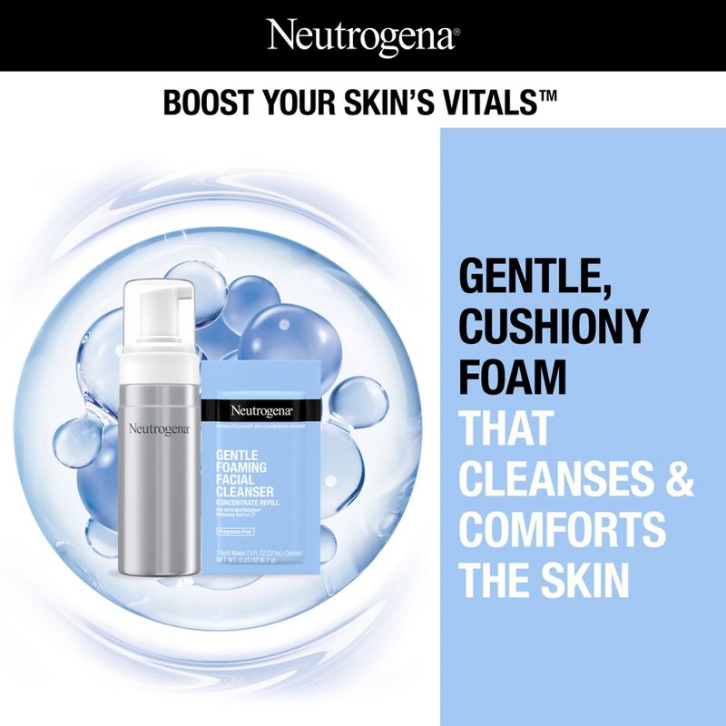 Neutrogena Gentle Foaming Facial Cleanser Starter Kit - Fragrance Free - 8oz, 4 of 16
