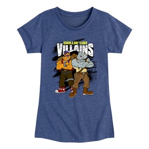 Girls' - Teenage Mutant Ninja Turtles - Chillin Like Villains Fitted Short Sleeve Graphic T-Shirt - 1 of 4