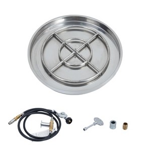 Orieon 31-Inch Round Drop-In Fire Pit Pan, Stainless Steel Gas Burner Insert with Spark Ignition Kit, 48,000 BTU. - 1 of 4