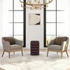 Royal Hampton 18" Side End Table | Sculptural Stacked Design | Acacia Wood - 2 of 4