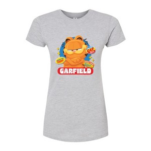 Women's - Garfield - Garfield Stickers Fitted Graphic T-Shirt - 1 of 3