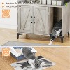 Cat Litter Box Enclosure, 55" Large Double Hidden Cat Litter Box Furniture with Shelf, Indoor Cat House with Scratching Pad for 2 Cats - 3 of 4
