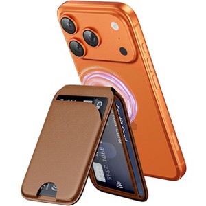 Nakedcellphone Flip Wallet RFID Credit Card ID Holder and Stand for iPhone (Compatible with MagSafe Case) - Holds 5 Cards - 1 of 4